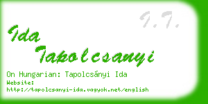 ida tapolcsanyi business card